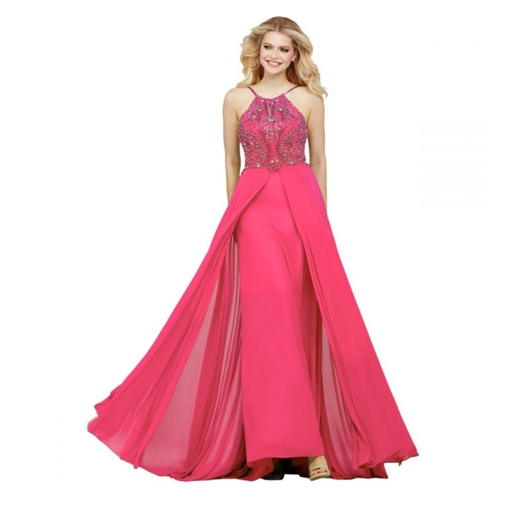 JOVANI Hot Pink Beaded Babe! #24377